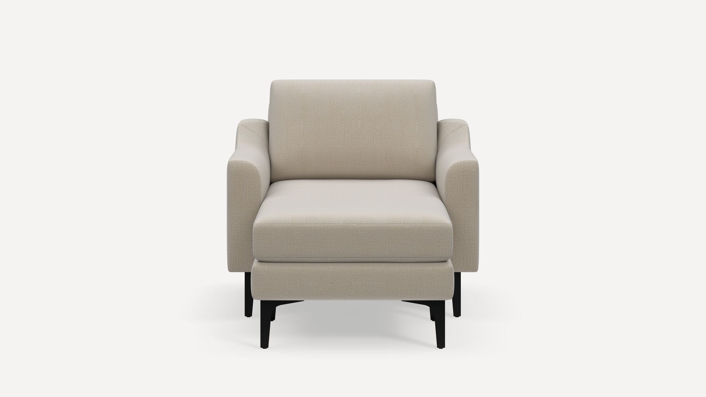 Nomad Armchair with Chaise - Georgia Clay - Performance Chenille / Black - Metal / Slope - Image 0