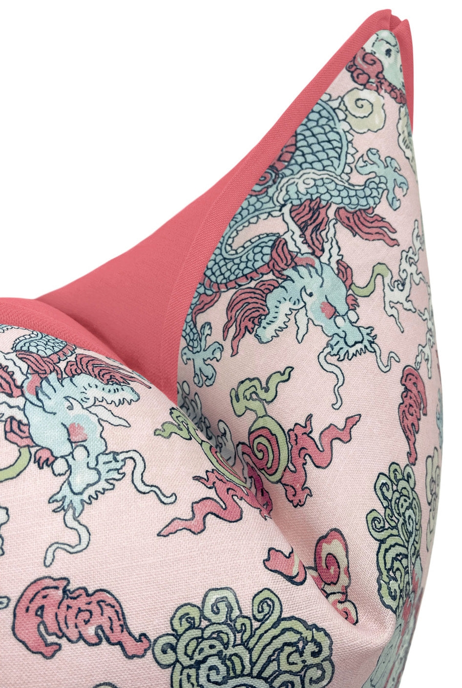 MAGIC MOUNTAIN DRAGON // BLUSH | SCHUMACHER - 20" X 20" / BUTTERFLY FLANGE / Rose Pink - Image 0