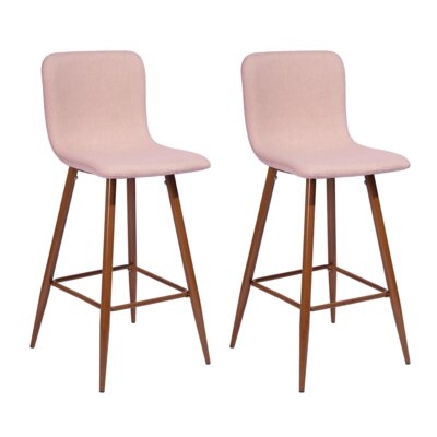 Bar Stool 2-Piece Set, Modern Accent Upholstered Chair, Pub Height Home Bar Counter Dining Kitchen Stool Chair - Image 0