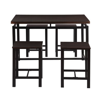 Dining Table With 4 Chairs,5 Piece Dining Set With Counter And Pub Height - Image 0