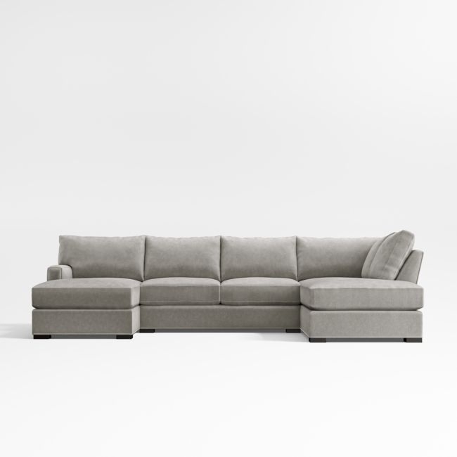 Axis Classic 3-Piece U-Shaped Sectional Sofa with Right-Arm Corner Bumper - Image 0