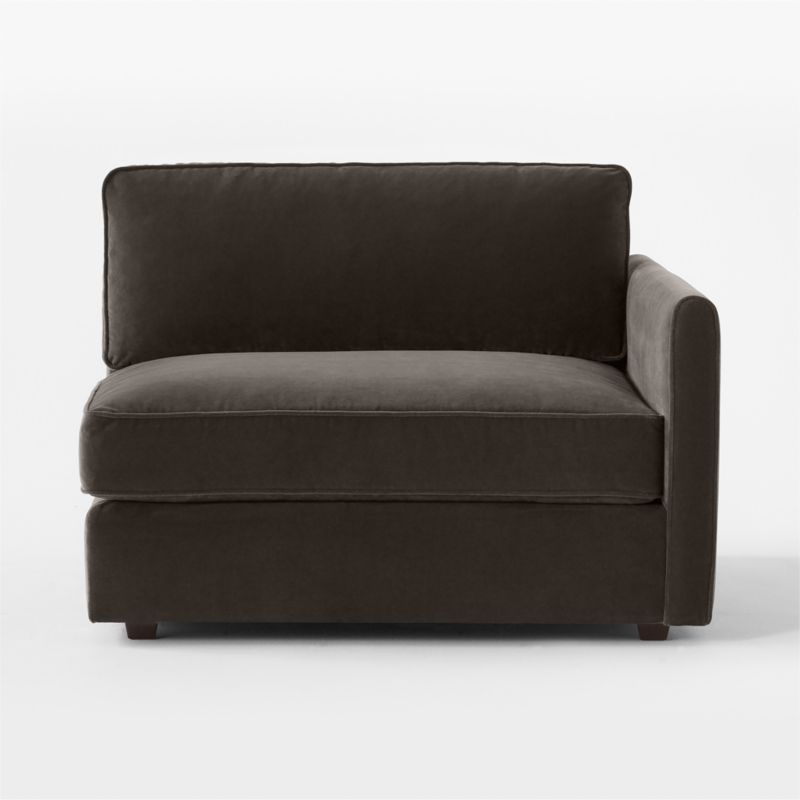 Malea Charcoal Grey Performance Fabric Right-Arm Chair - Image 1