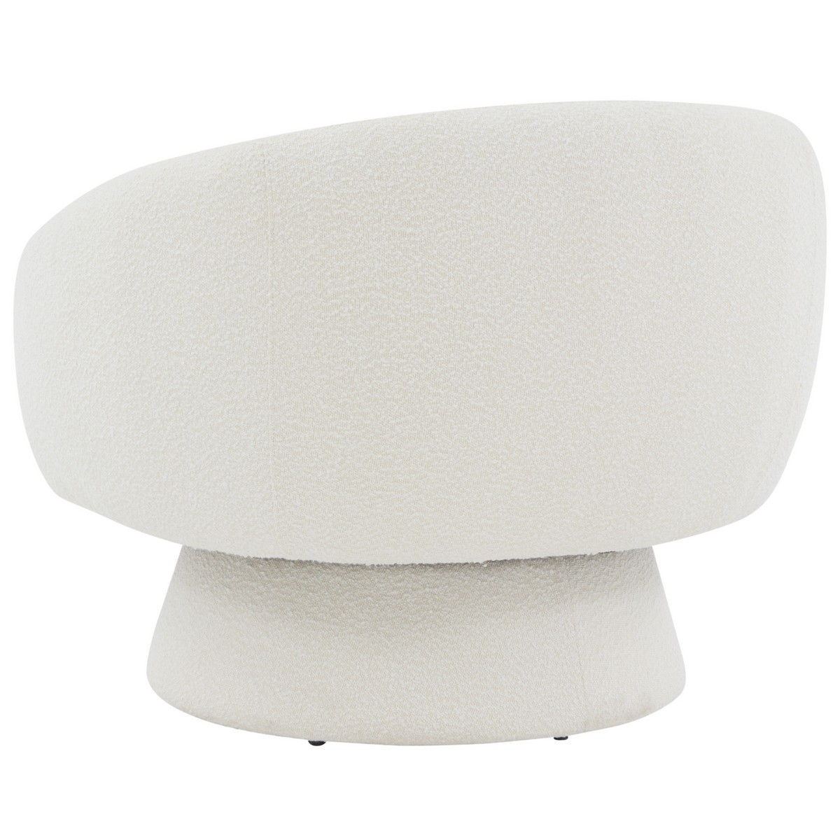 Petryna Boucle Swivel Accent Chair - Ivory - Image 4
