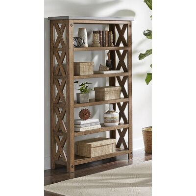 Fishponds 72" H x 42" W Solid Wood Etagere Bookcase - Image 0