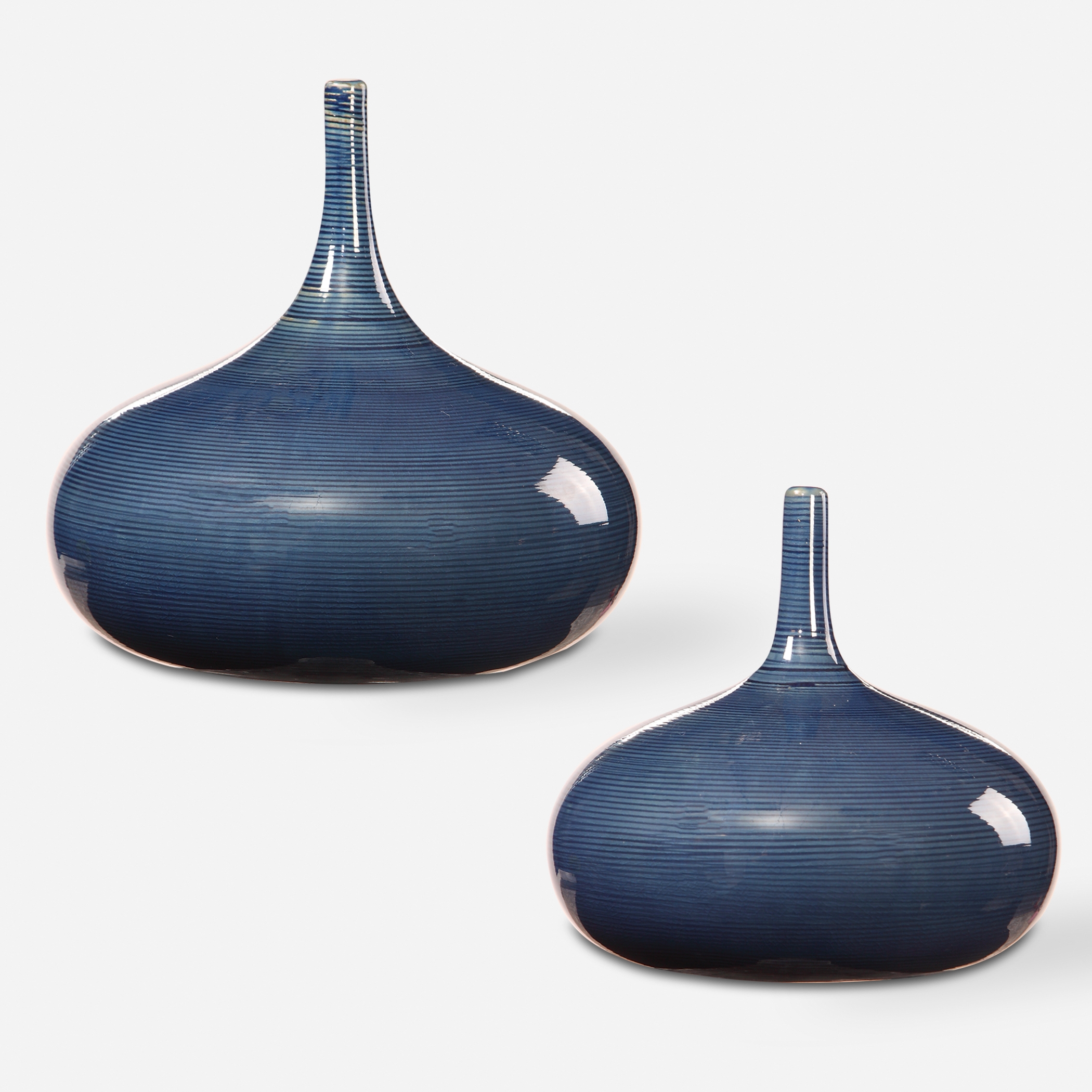 Zayan Blue Vases, S/2 - Image 0