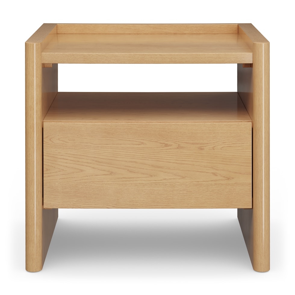 Torme 1-Drawer Nightstand - White Oak - Image 2