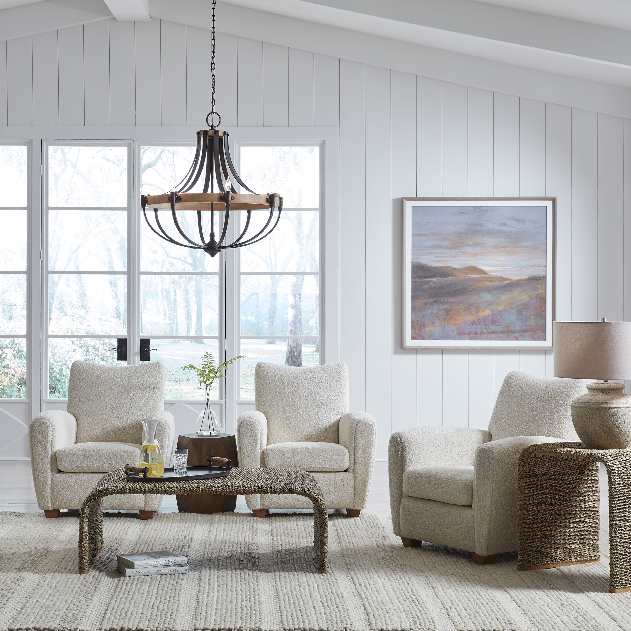 Teddy White Shearling Accent Chair - Image 2