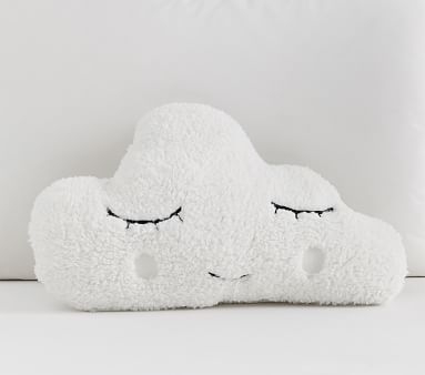 Sherpa Cloud Glow-in-the-Dark Pillow, Shaped, Ivory - Image 0