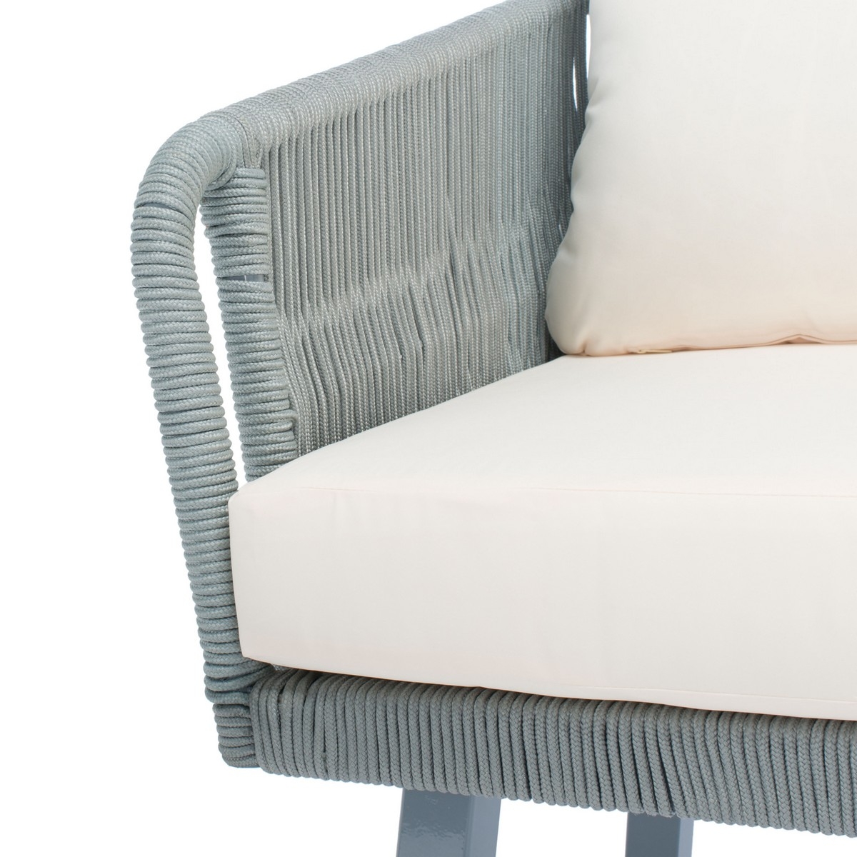 Kerson 4 Pc Rope Living Set - Grey/Beige - Safavieh - Image 4