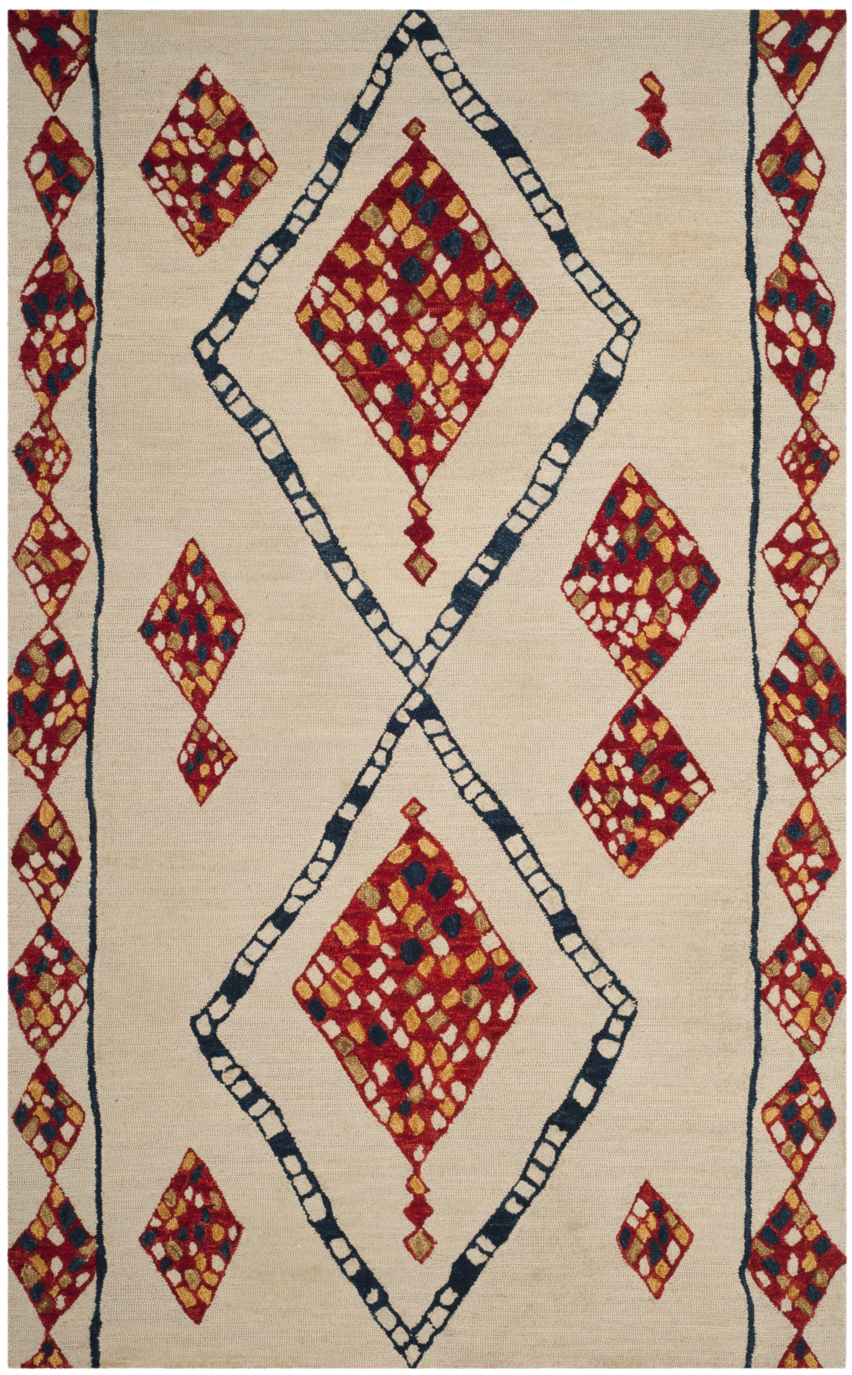 Arlo Home Hand Tufted Area Rug, APN702A, Ivory/Multi,  8' X 10' - Image 0