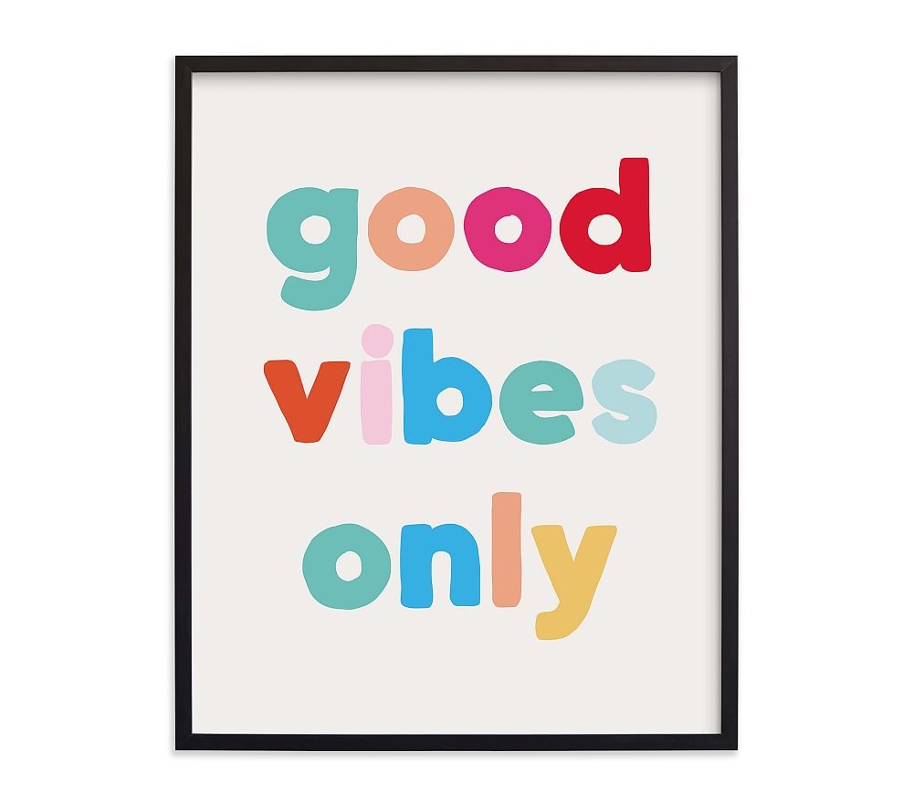 Minted(R) My Type Good Vibes Wall Art by Creo Study, 24x30, Black - Image 0