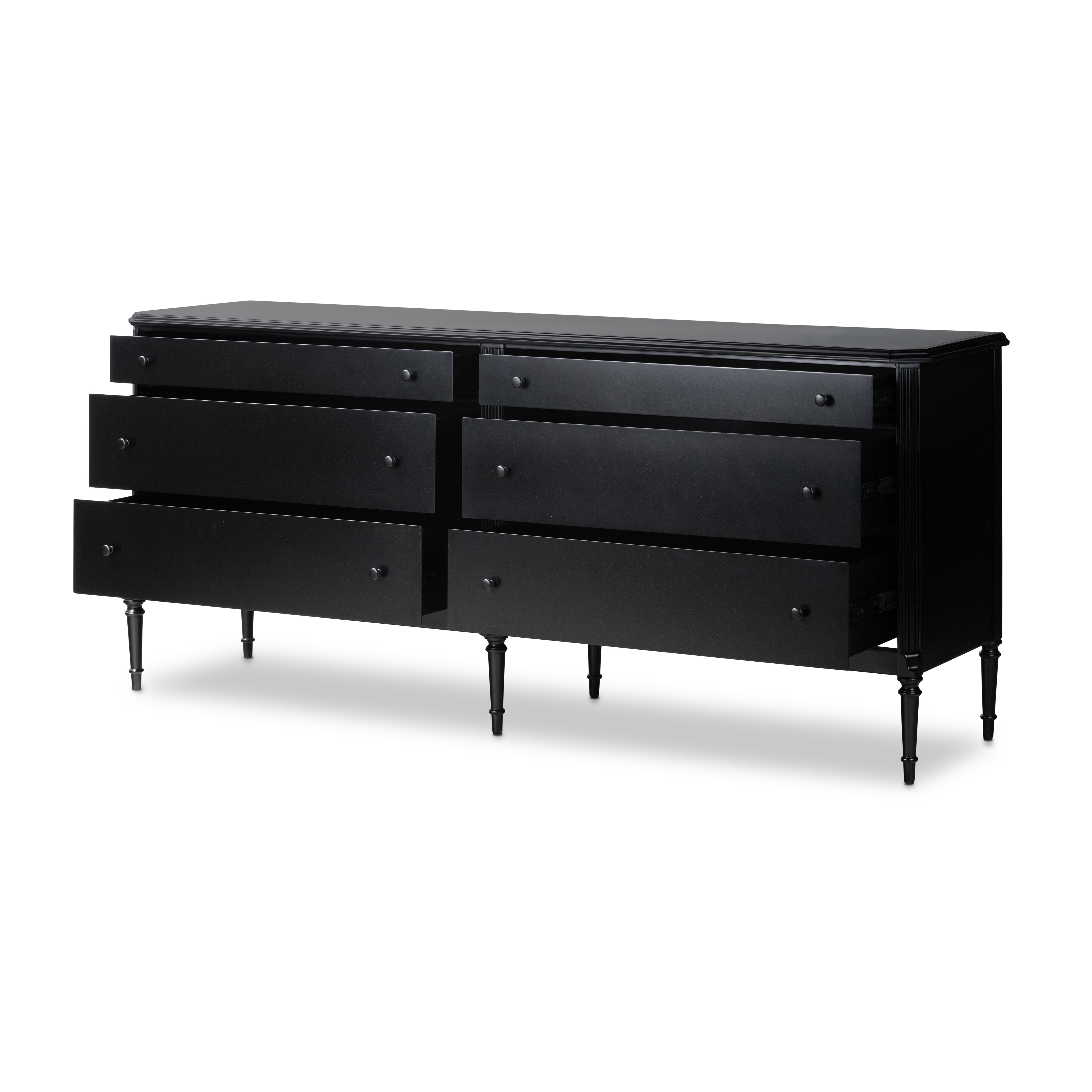 Lendon 6 Drawer Dresser-Black - Image 4