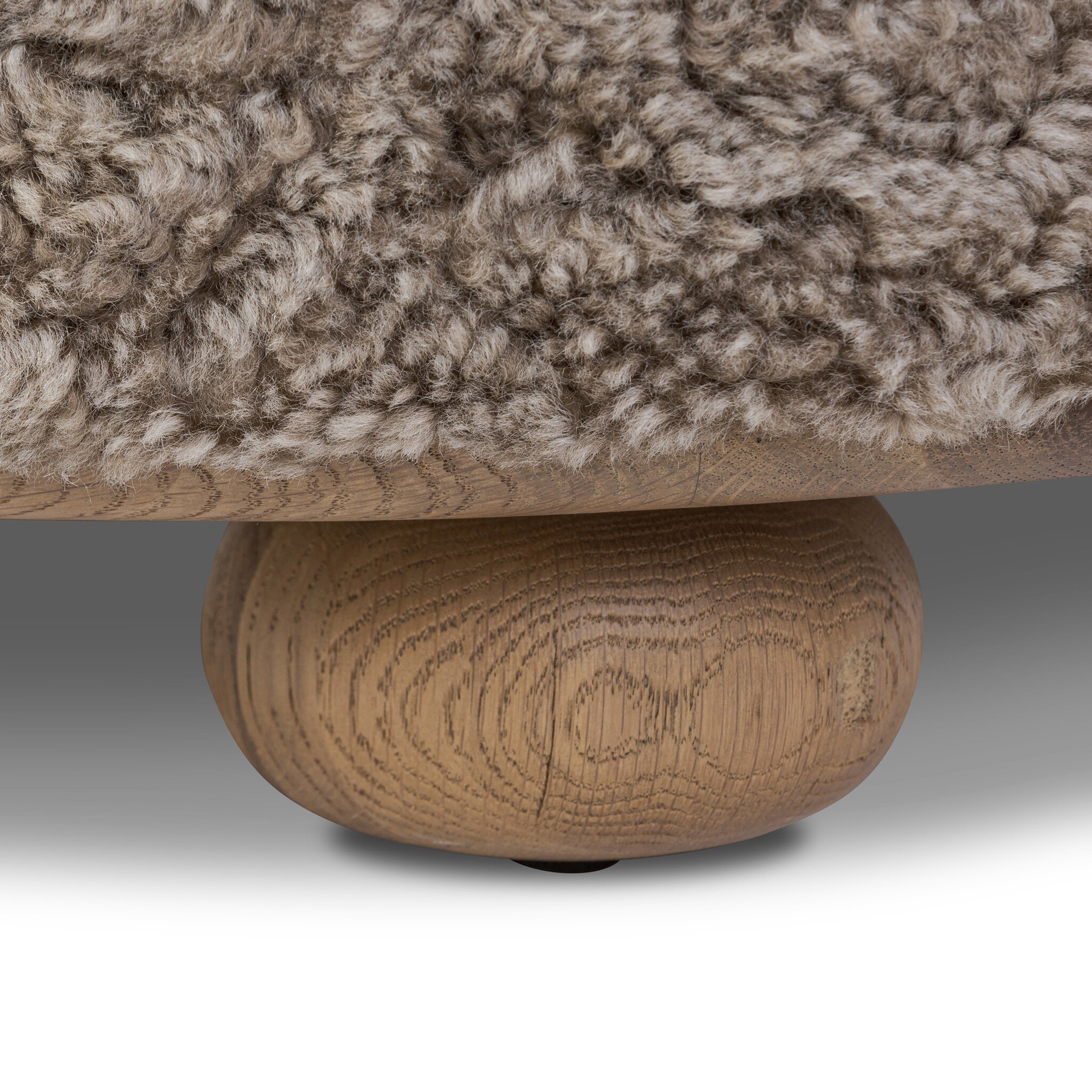 Bilbury Ottoman - Taupe Shearling - Image 7