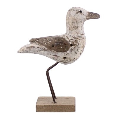 Wooden Seagull Decor with Stable Base Figurine - Image 0