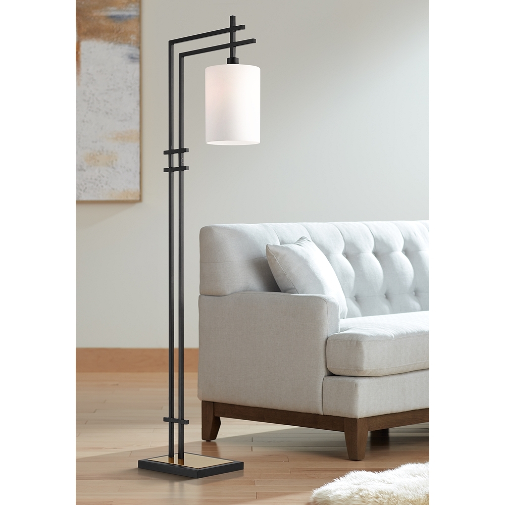 Possini Euro Torrance 65" Modern Downbridge Arc Floor Lamp - Image 0