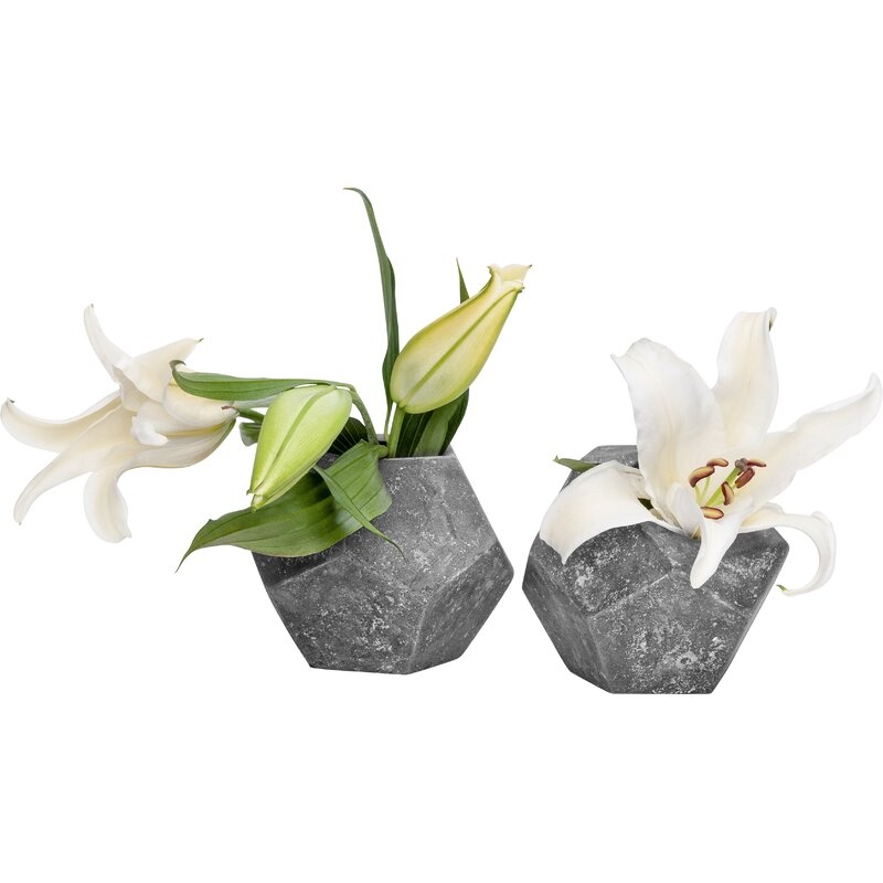 JANUS et Cie Metro Oblique 2 Piece Table Vase Set - Image 0