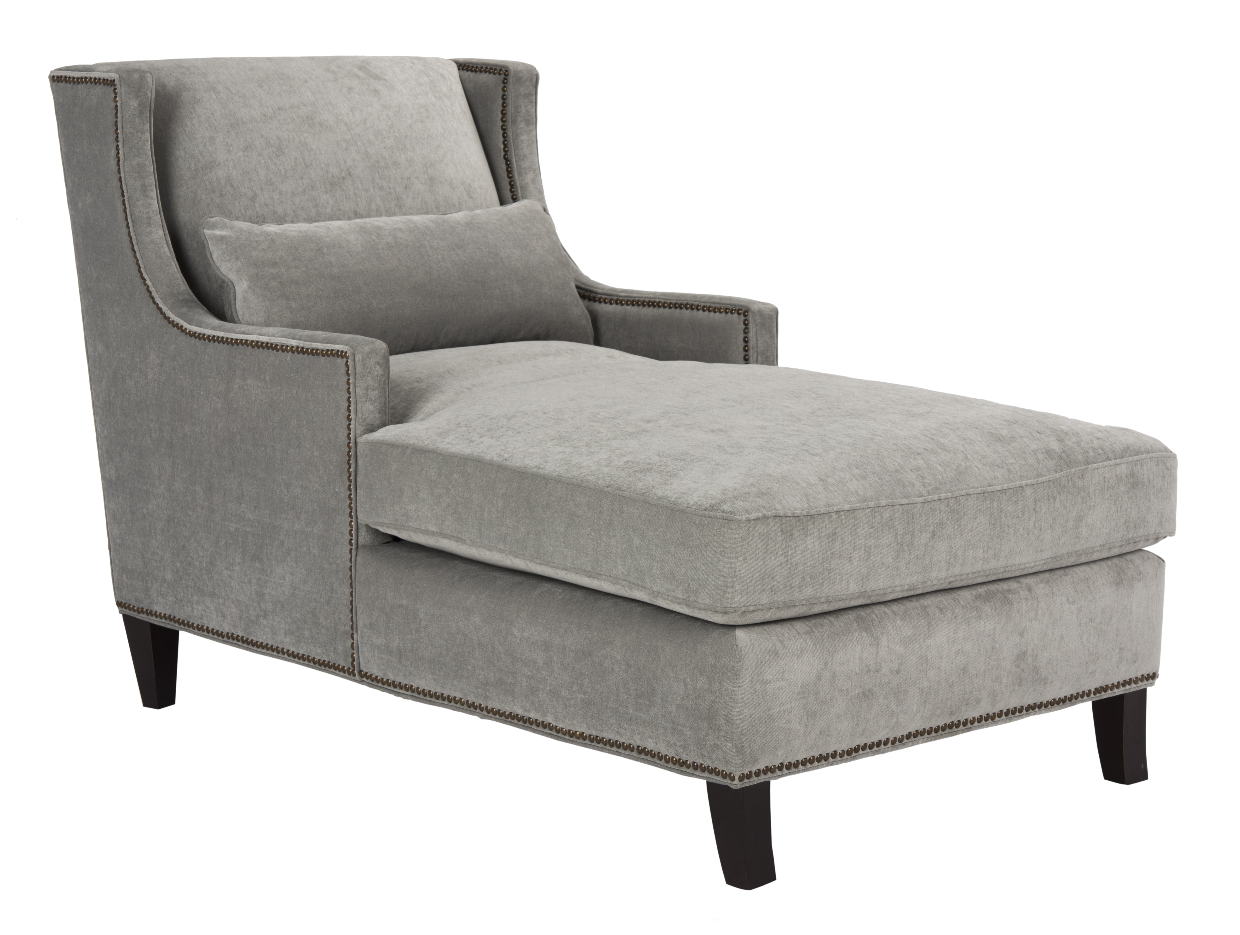 Vitali Studded Chaise - Gray - Arlo Home - Image 0