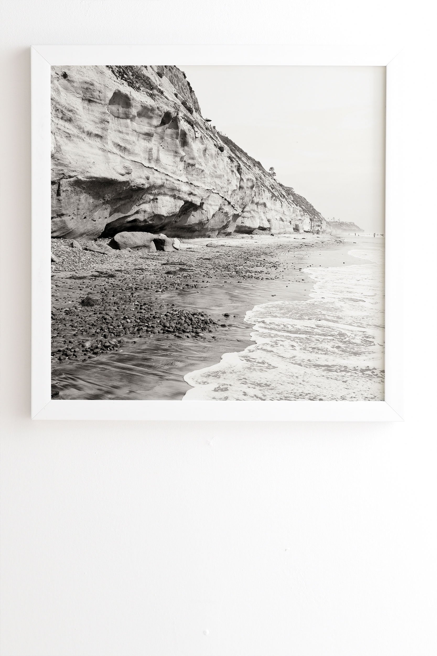 Bree Madden Stonesteps White Framed Wall Art - 20" x 20" - Image 1