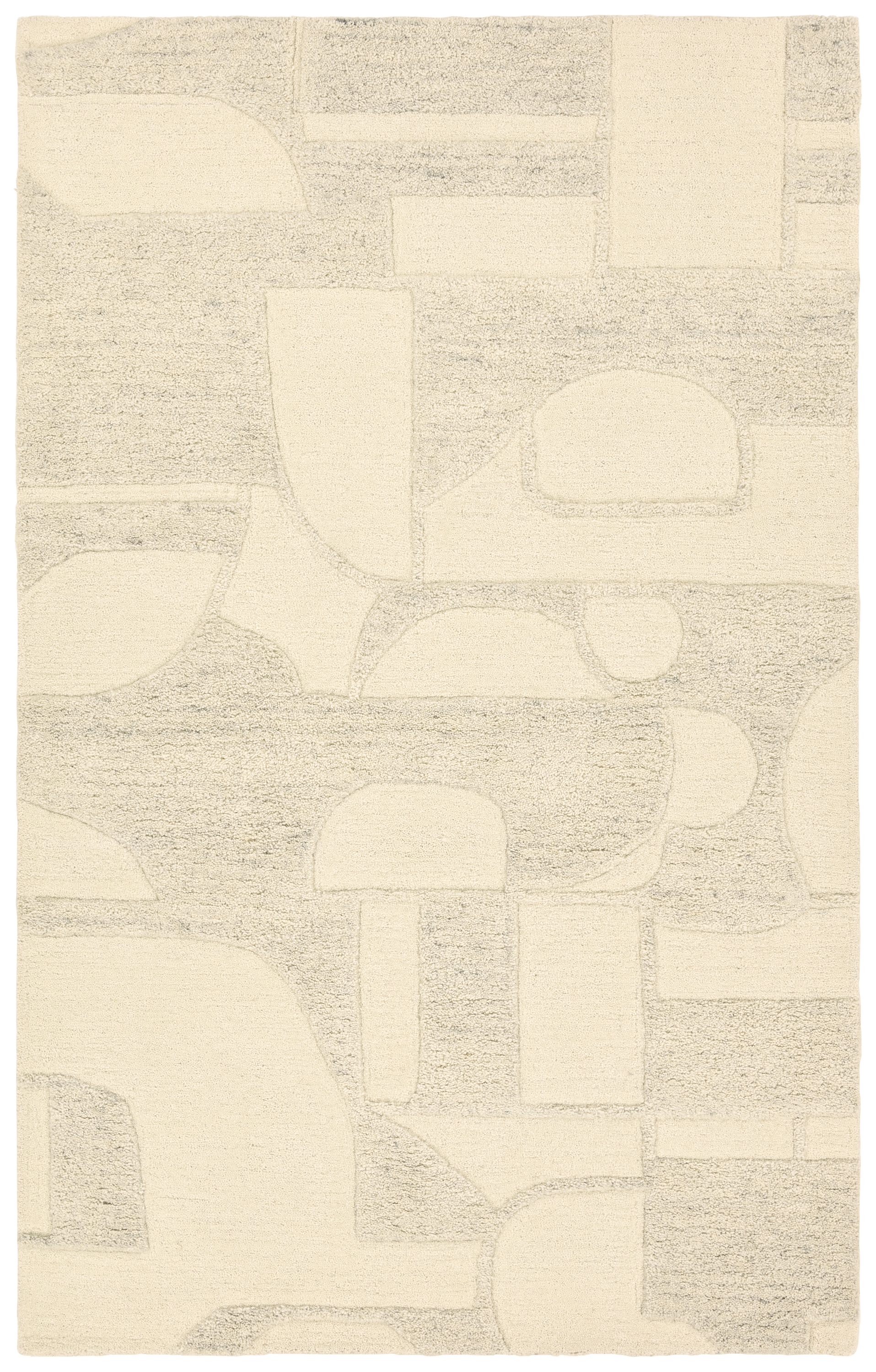 Pali RYN04 Handmade Abstract Tan and White Area Rug (9'6"x13'6") - Image 0