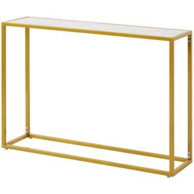 Faux Marble Rectangle Wall Side Table - Image 0