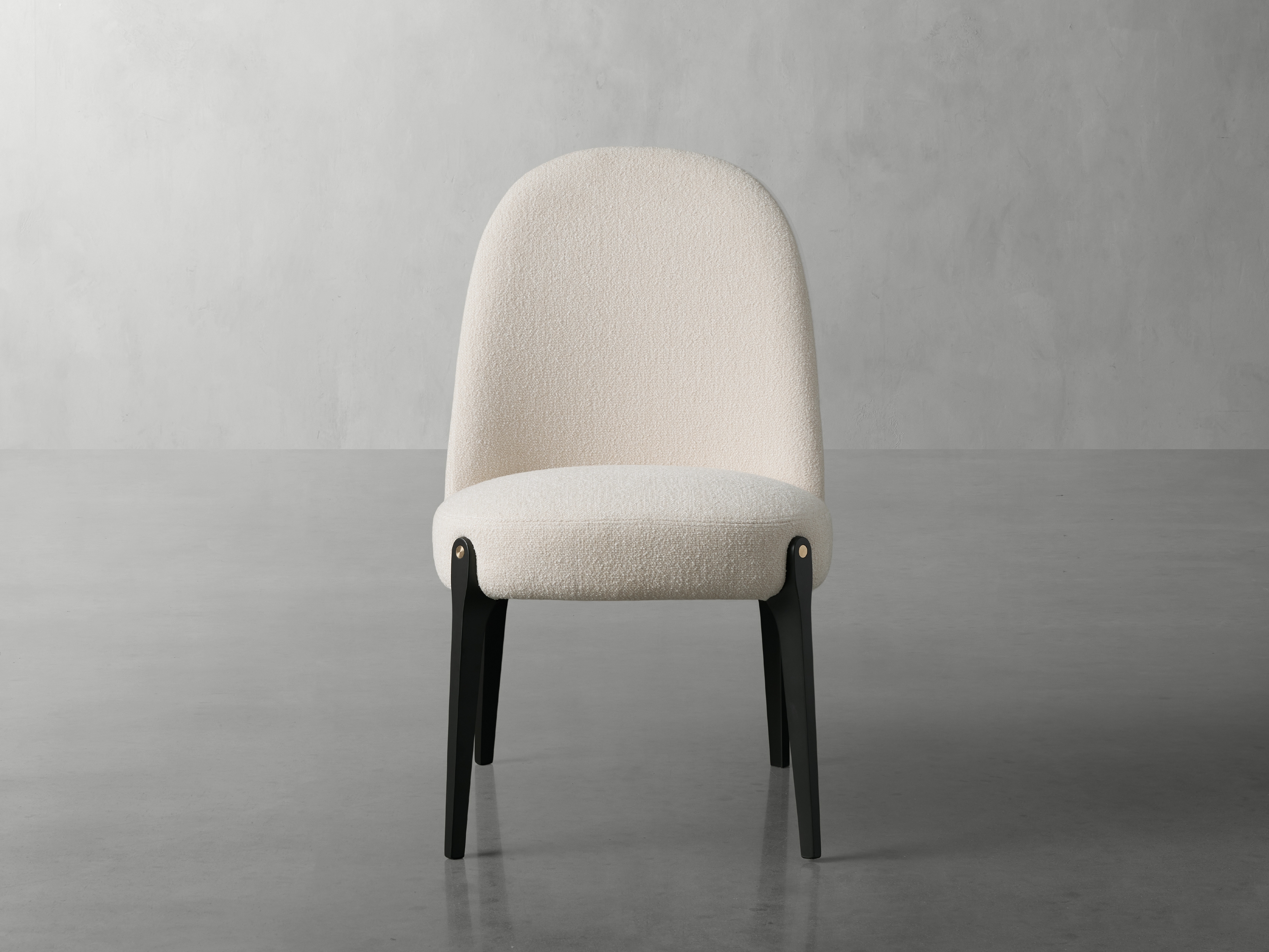 Bottoni Dining Chair in Upholstered White  Bellano Cashmere - Image 0