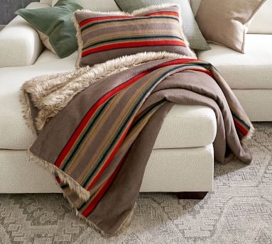 Pendleton Yakima Stripe Lumbar Pillow Cover, 16 x 26", Umber Multi - Image 5