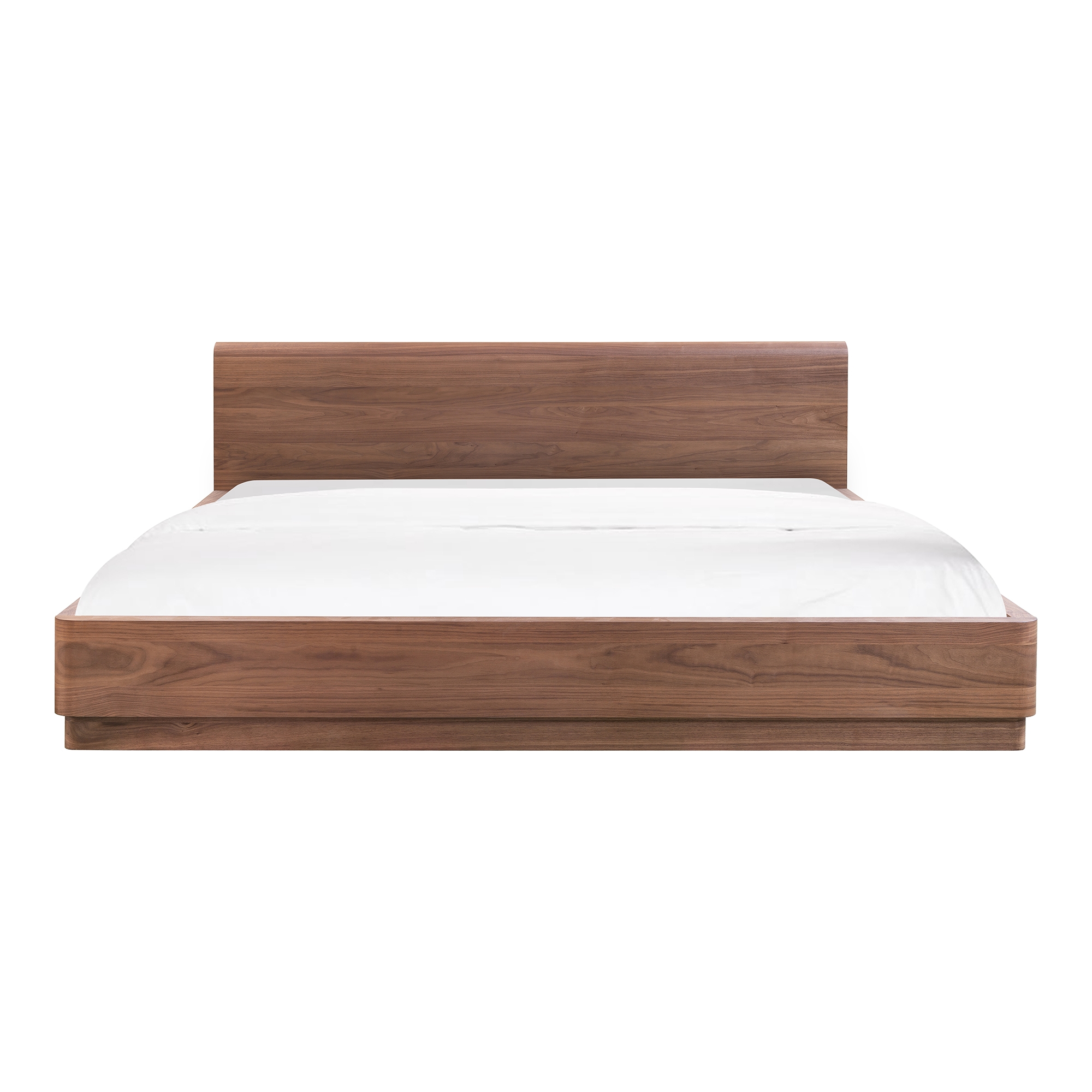 Round Off Queen Bed Walnut Brown - Image 7