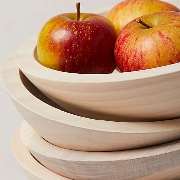 Crafted Wooden Bowls, Crafted from New England, Natural, 7" - Image 2
