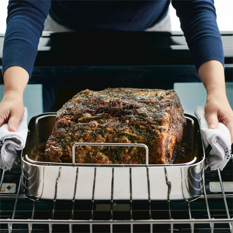 KitchenAid ® 18.5" Stainless Steel Roasting Pan with Rack - Image 1