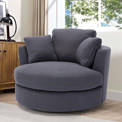 Swivel Accent Chair  Barrel Chair  For Hotel Living Room - Image 0