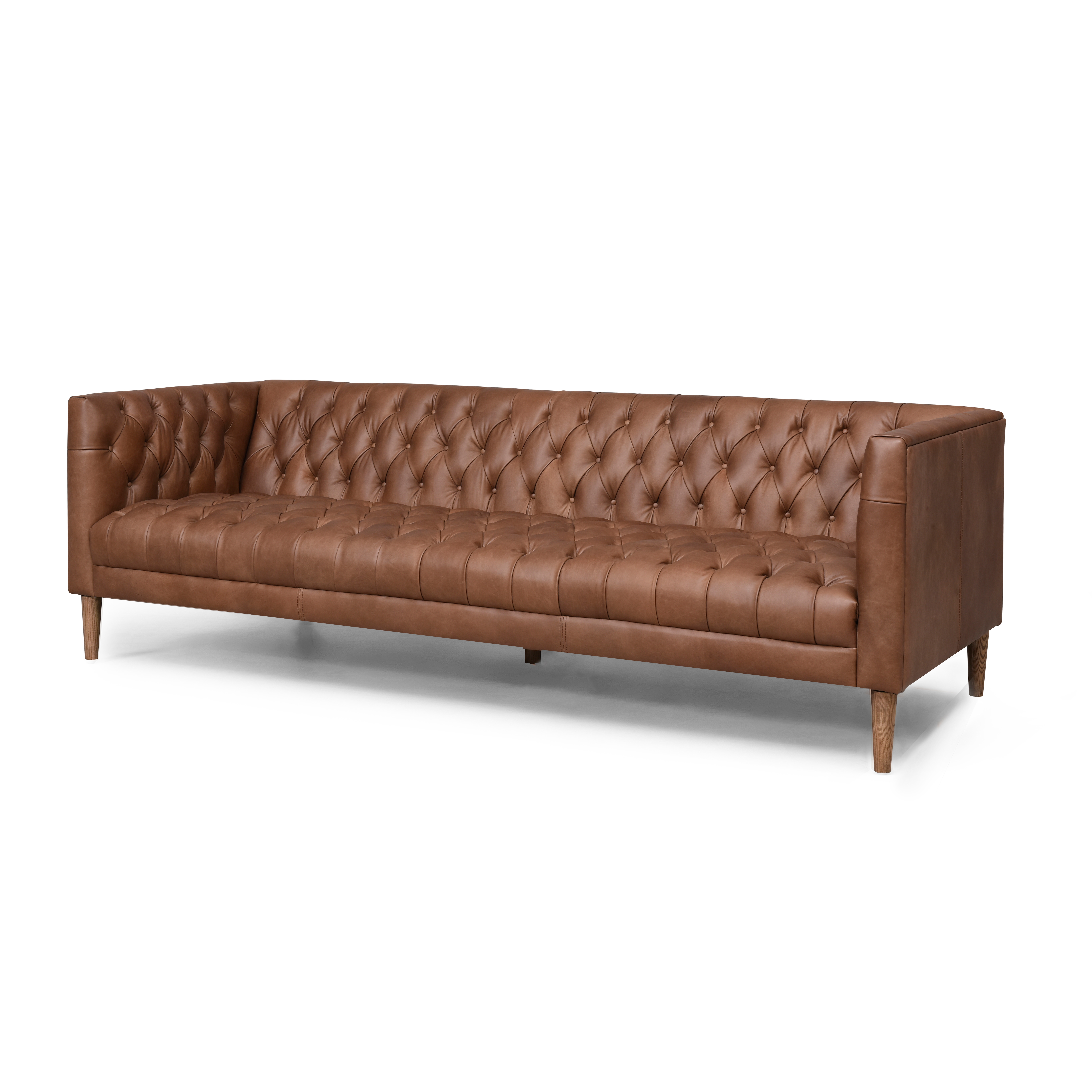 Williams Leather Sofa - Natural Washed Chocolate - Image 0