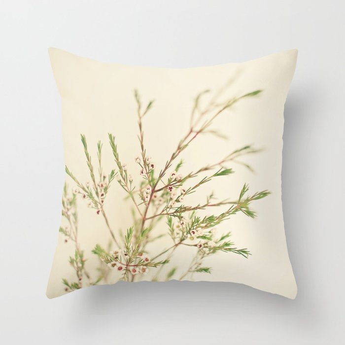 Waxflower Couch Throw Pillow by Cassia Beck - Cover (20" x 20") with pillow insert - Outdoor Pillow - Image 0