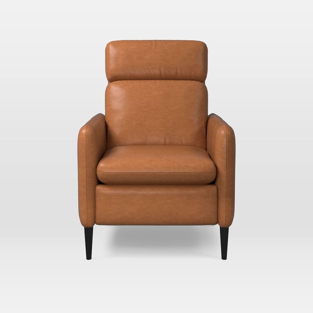 Lewis Recliner, Poly, Saddle Leather, Nut, Chocolate - Image 0