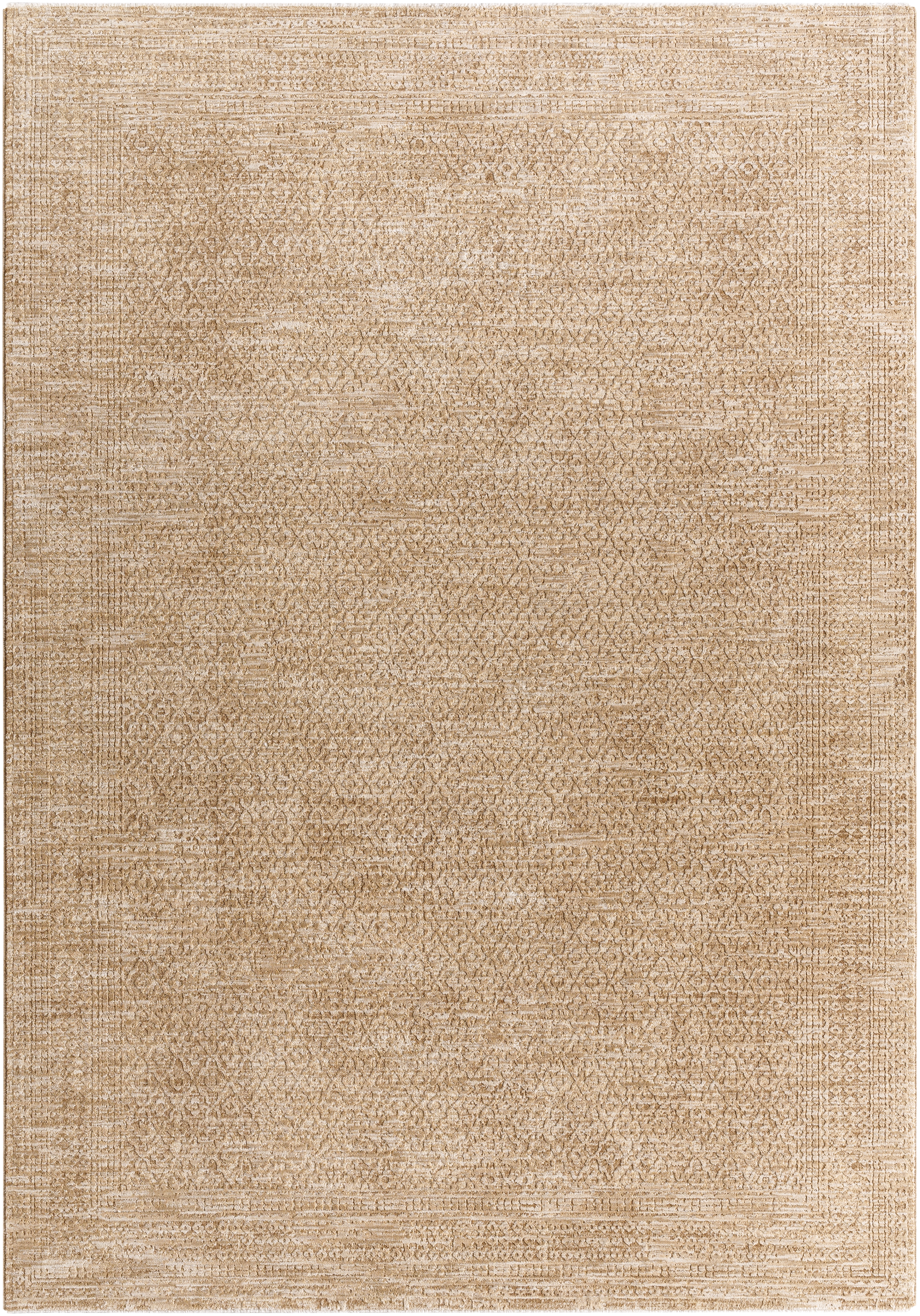 Masterpiece Beige Indoor 2'7" x 3'11" Machine Woven Rug - Image 0