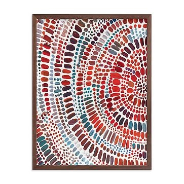 Fire Ripple Drop by Holly Royval, Walnut Wood Frame, 18"x24" - Image 0