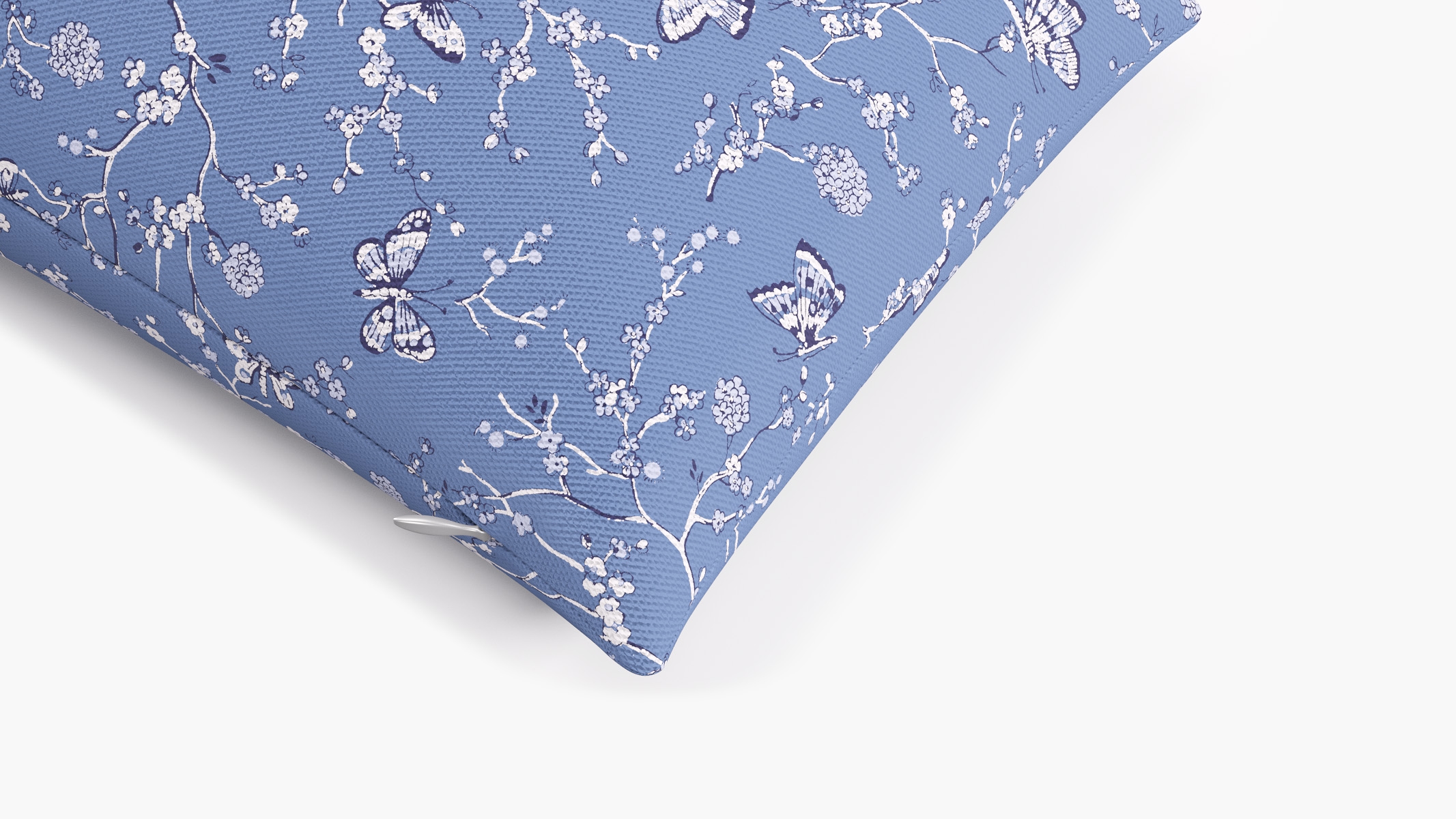 Throw Pillow 14" x 30", Blue Mariposa, 14" x 30" - Image 1