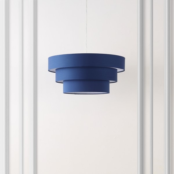 Cleia 20" Pendant - Navy/White - Image 3
