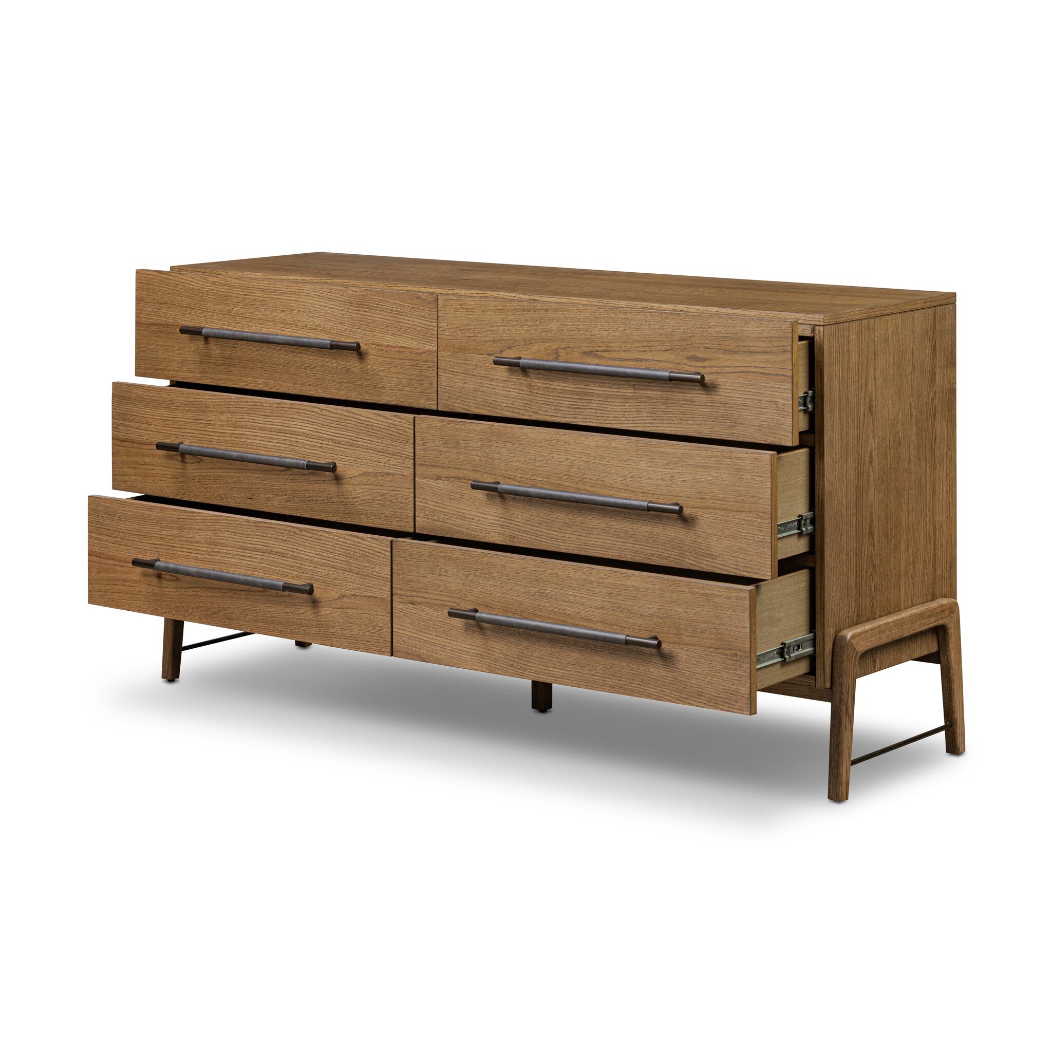 Rosedale 6 Drawer Dresser - Amber Oak Veneer - Image 7