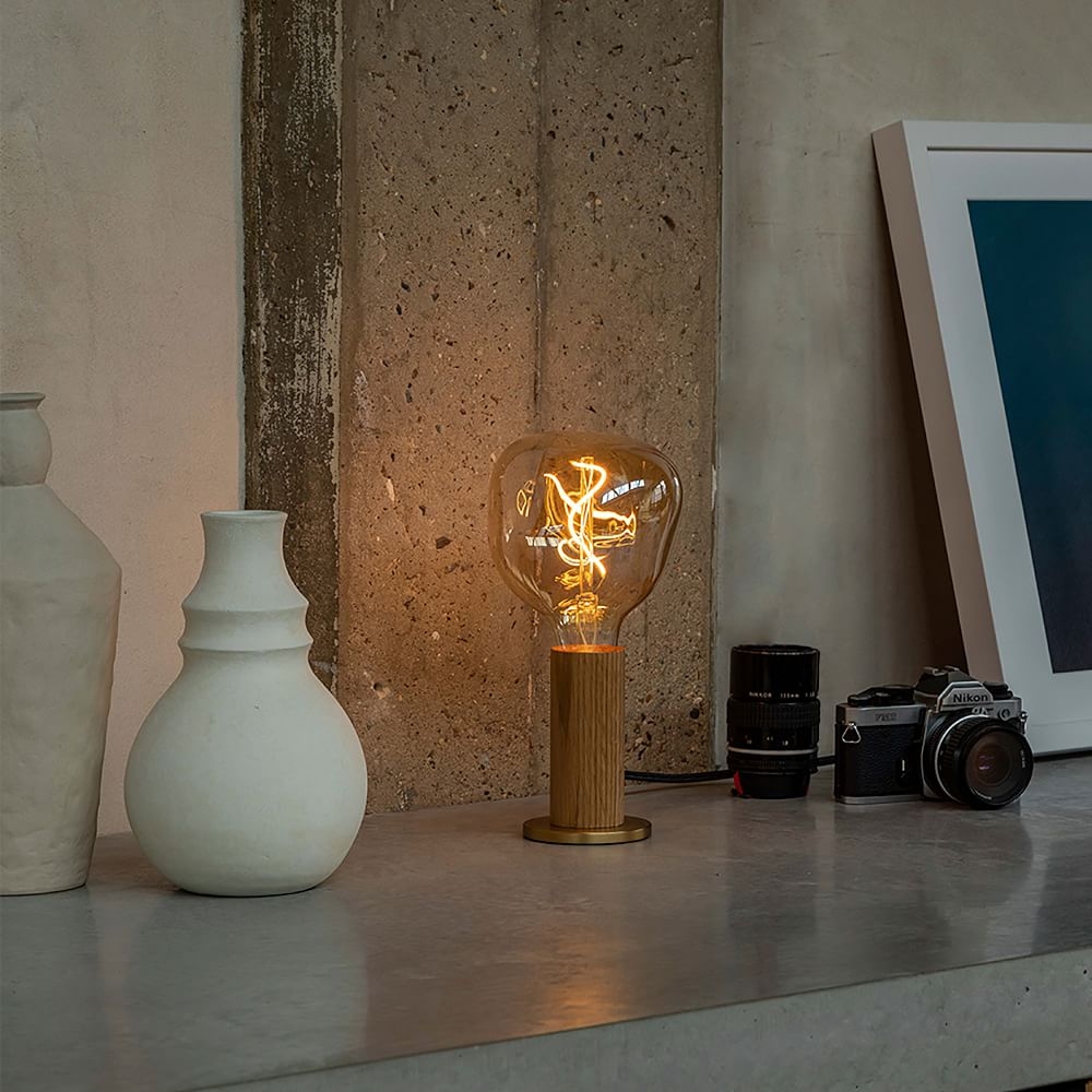 Tala Lightwood Knckle Table Lamp With Voroni I Bulb - Image 0