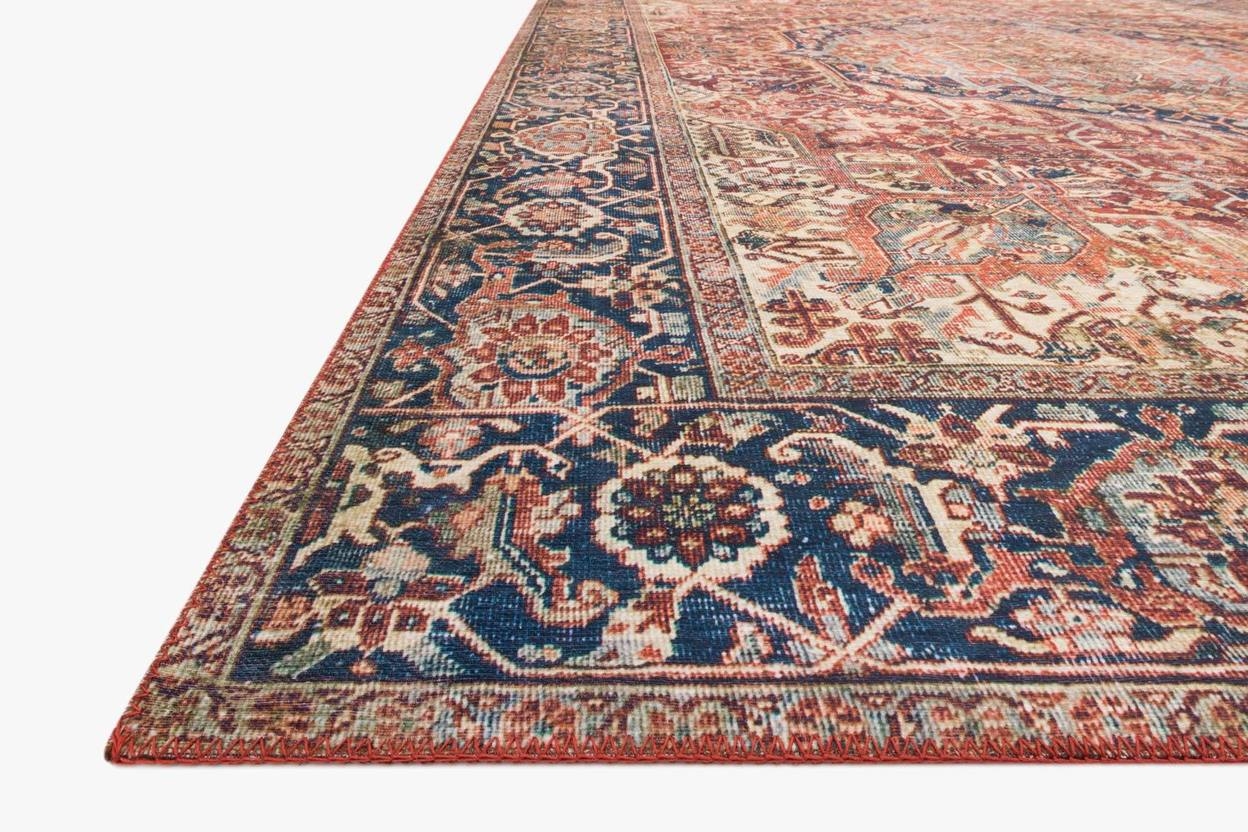 Layla Rug, Red & Navy, 7'6" x 9'6" - Image 1