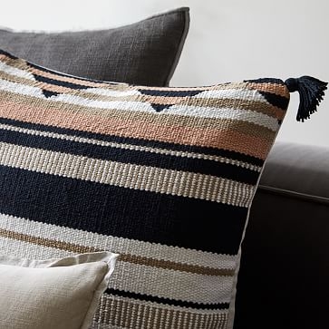 Woven Stripes Pillow Cover, 20"x20", Sirocco - Image 1