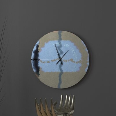 Beaming Quiet Abstract Metal Wall Clock - Image 0