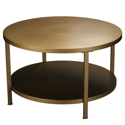 Alloy Coffee Table in Antique Brass Metal - Image 0