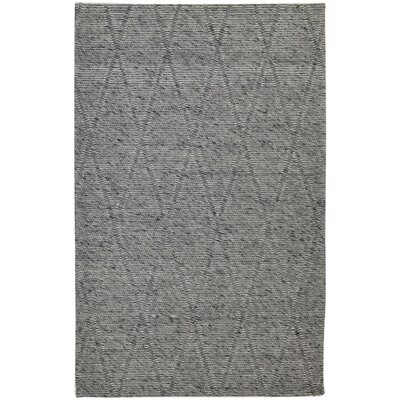 Donecia 2011 Hand Woven Wool Charcoal Geometric Rug - Image 0