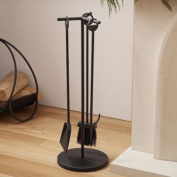 Cut Out Fireplace Tools, Black - Image 1