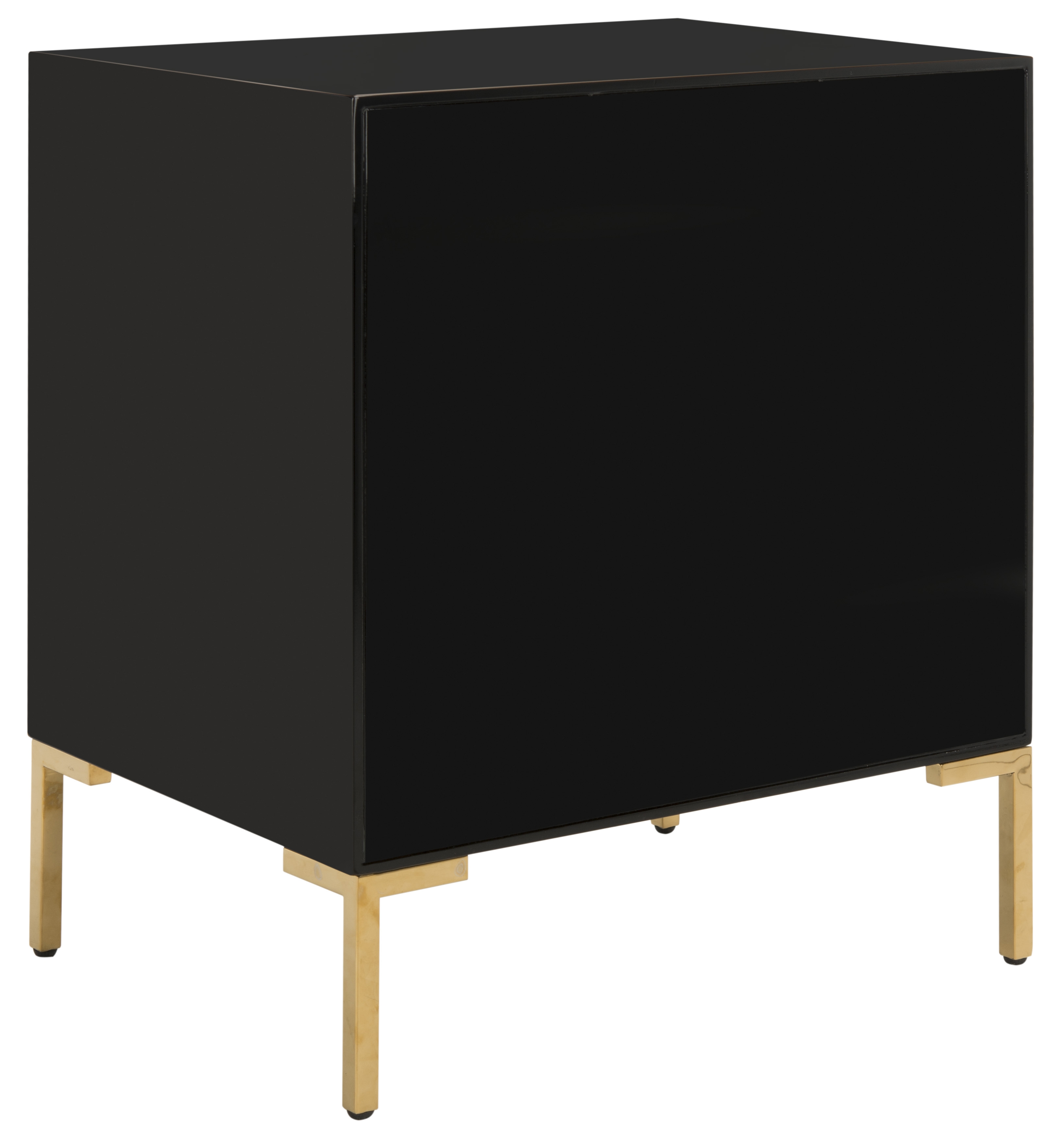 Lucian 3-Drawer Side Table - Black/Brass - Safavieh - Image 4