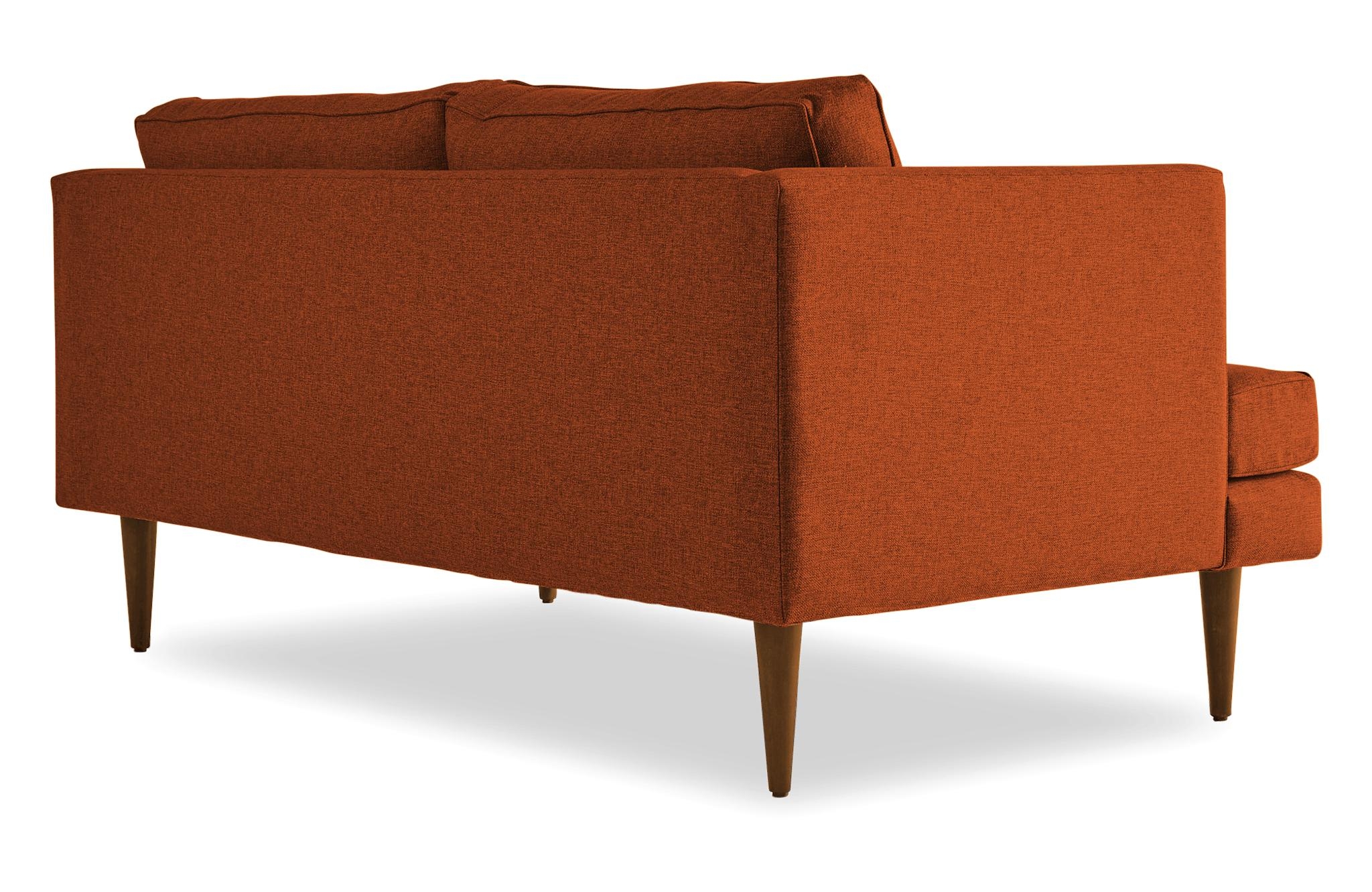 Orange Preston Mid Century Modern 68" Sofa - Vibe Sunkist - Mocha - Image 3