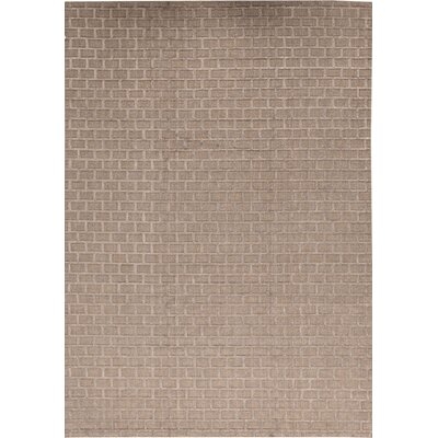 Hand Knotted Cotton Brown Area Rug - Image 0