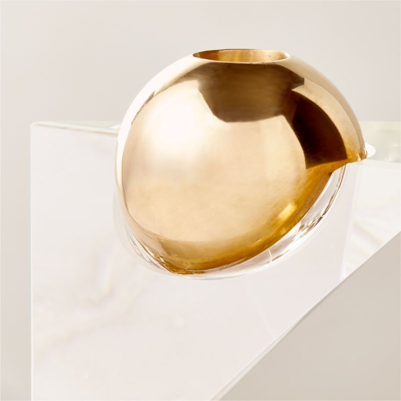 Newton Crystal Glass Ball Taper Candle Holder - Image 2