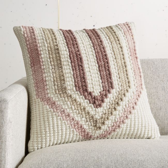 18" Allium Chunky Yarn Pillow with Feather-Down Insert - Image 0